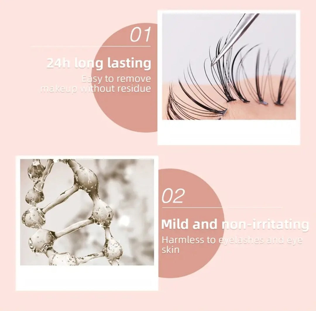 Waterproof DIY False Eyelash Glue 5ml Professional Strong Hold Clear Glue Hypoallergenic Latex Free Lash Glue 0.17oz Long Lasting Eyelash Adhesive Suitable For Sensitive Eyes