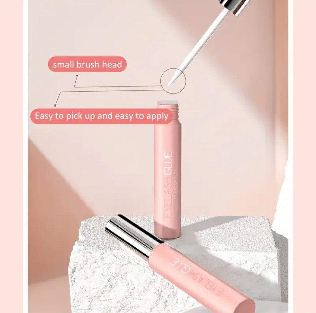Waterproof DIY False Eyelash Glue 5ml Professional Strong Hold Clear Glue Hypoallergenic Latex Free Lash Glue 0.17oz Long Lasting Eyelash Adhesive Suitable For Sensitive Eyes