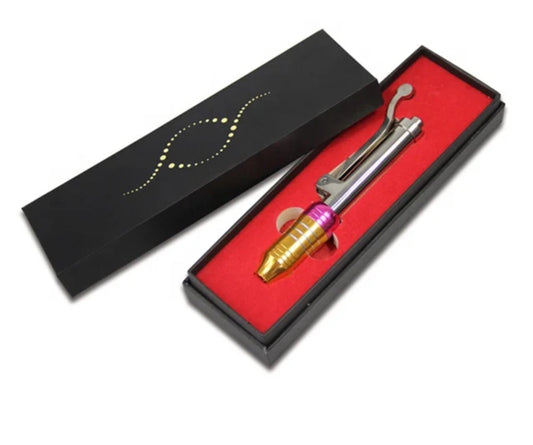 1 Hyaluron Pen violeta y dorado