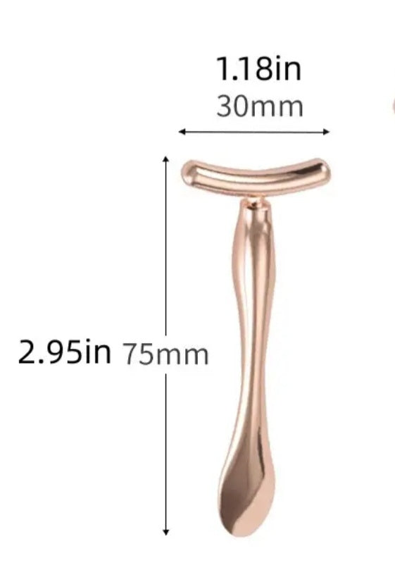 1 Aplicador De Crema y masaje Para Ojos y labios Varita De Masaje En Forma De T.